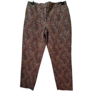 White House Black Market Slim Ankle Cheetah Animal Print Womens Pants Size 4R